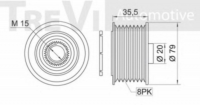 TREVI AUTOMOTIVE ap1059 -  Механизм свободного хода генератора